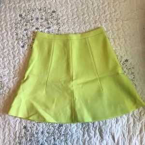 JCrew Lime Green Bell Skirt